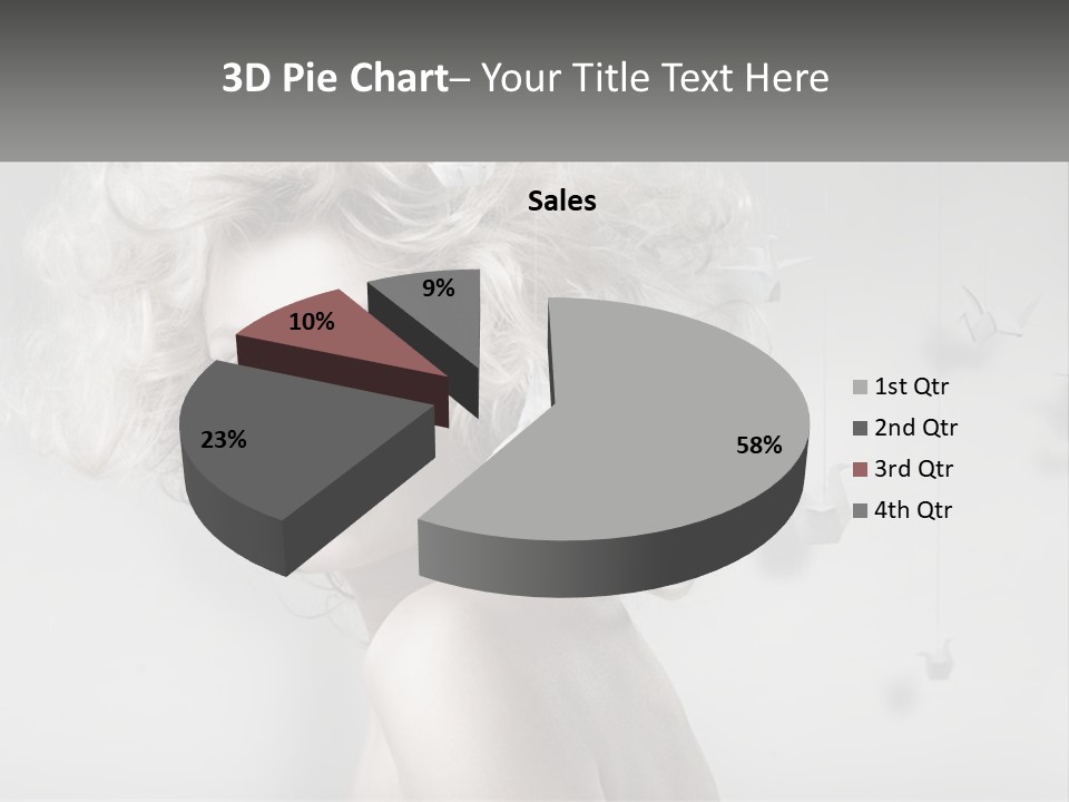A Woman With Blonde Hair Is Posing For A Picture PowerPoint Template