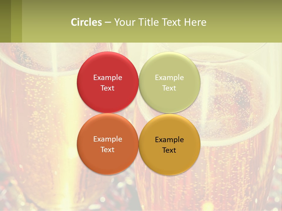 Two Glasses Of Beer With Bubbles On A Table PowerPoint Template