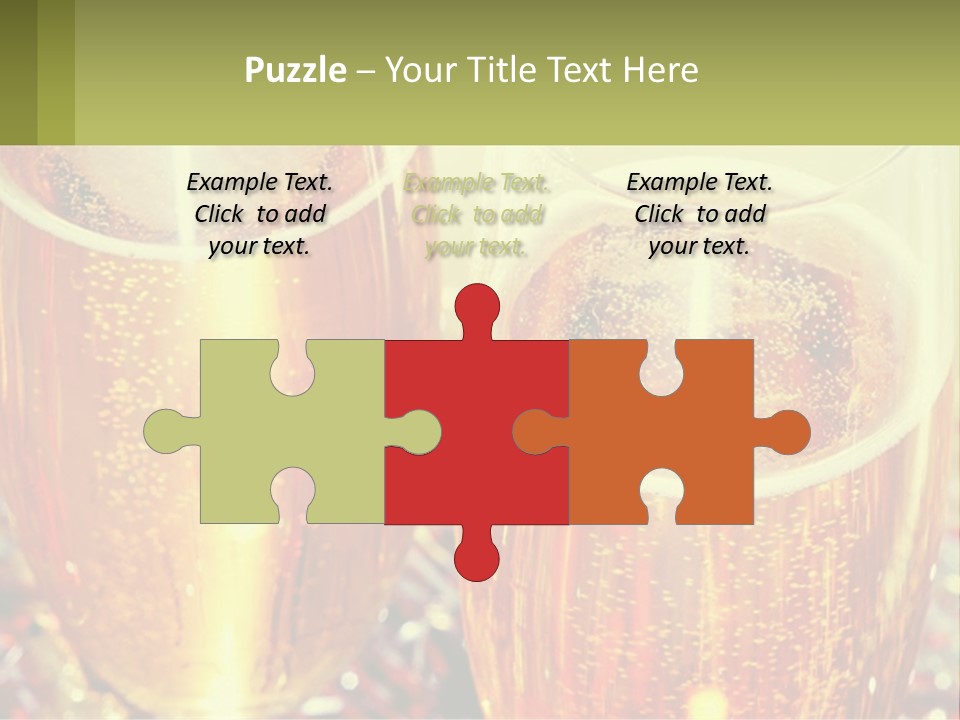 Two Glasses Of Beer With Bubbles On A Table PowerPoint Template