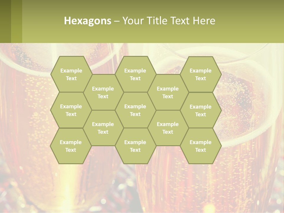 Two Glasses Of Beer With Bubbles On A Table PowerPoint Template