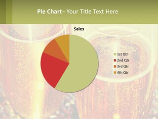 Two Glasses Of Beer With Bubbles On A Table PowerPoint Template
