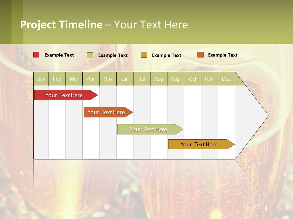 Two Glasses Of Beer With Bubbles On A Table PowerPoint Template