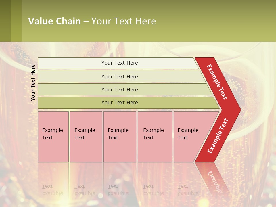 Two Glasses Of Beer With Bubbles On A Table PowerPoint Template