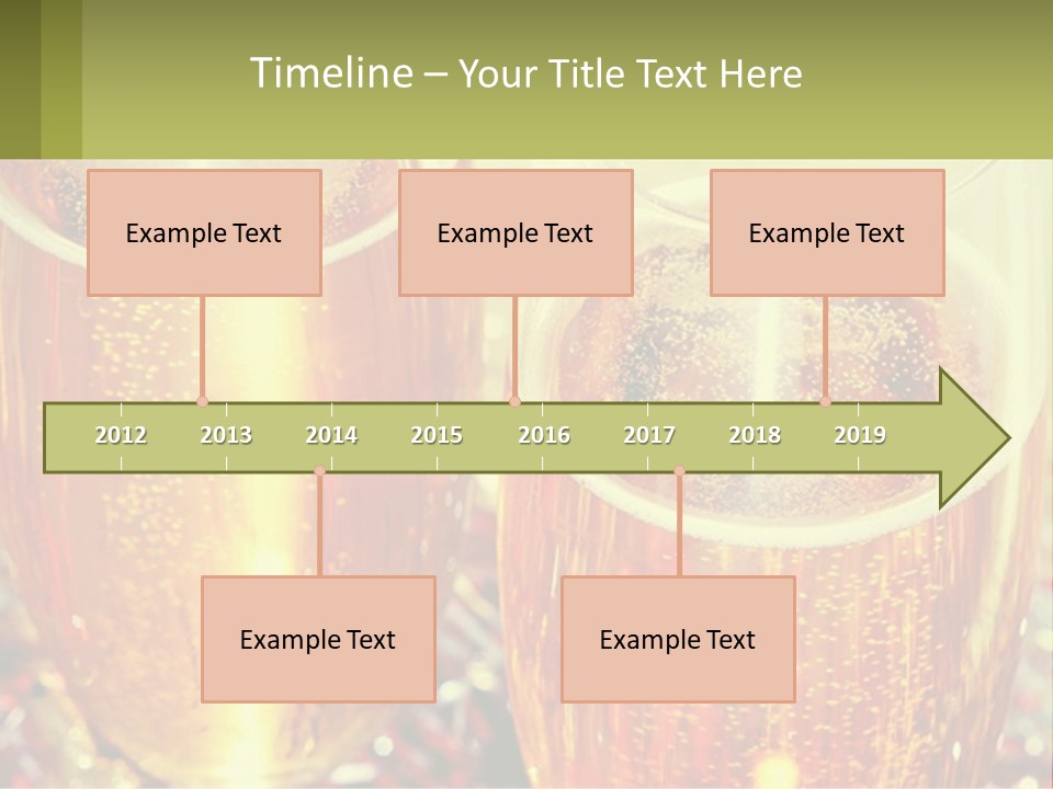 Two Glasses Of Beer With Bubbles On A Table PowerPoint Template