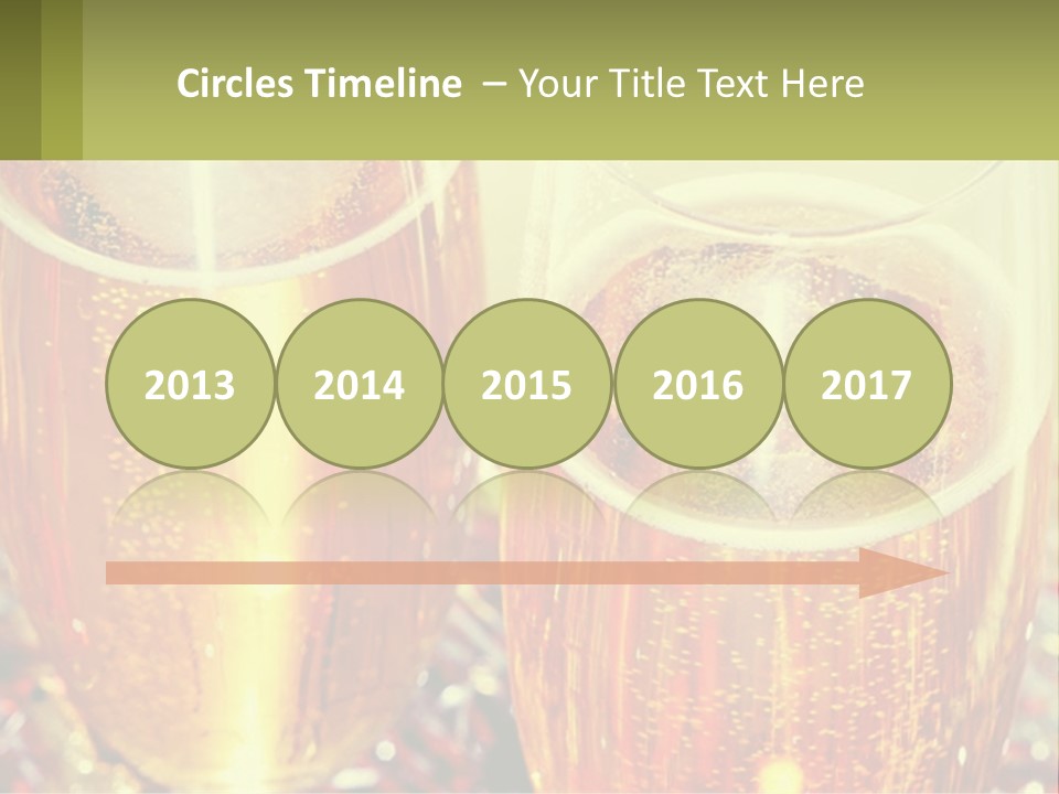 Two Glasses Of Beer With Bubbles On A Table PowerPoint Template