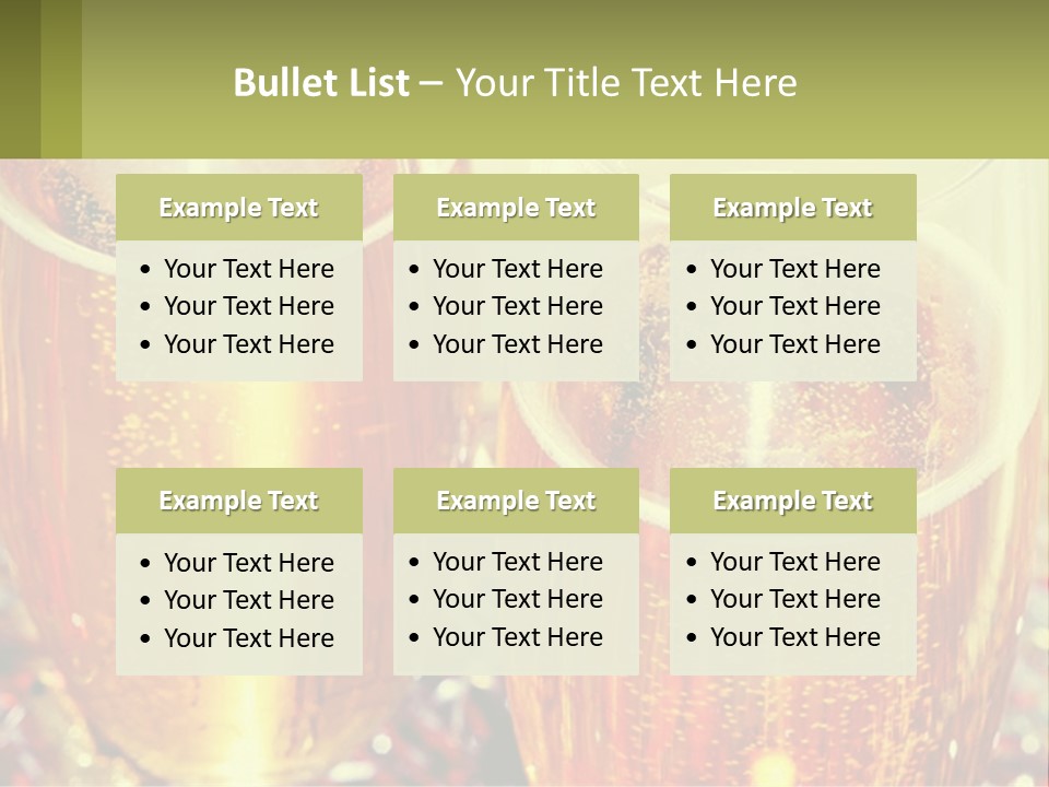 Two Glasses Of Beer With Bubbles On A Table PowerPoint Template