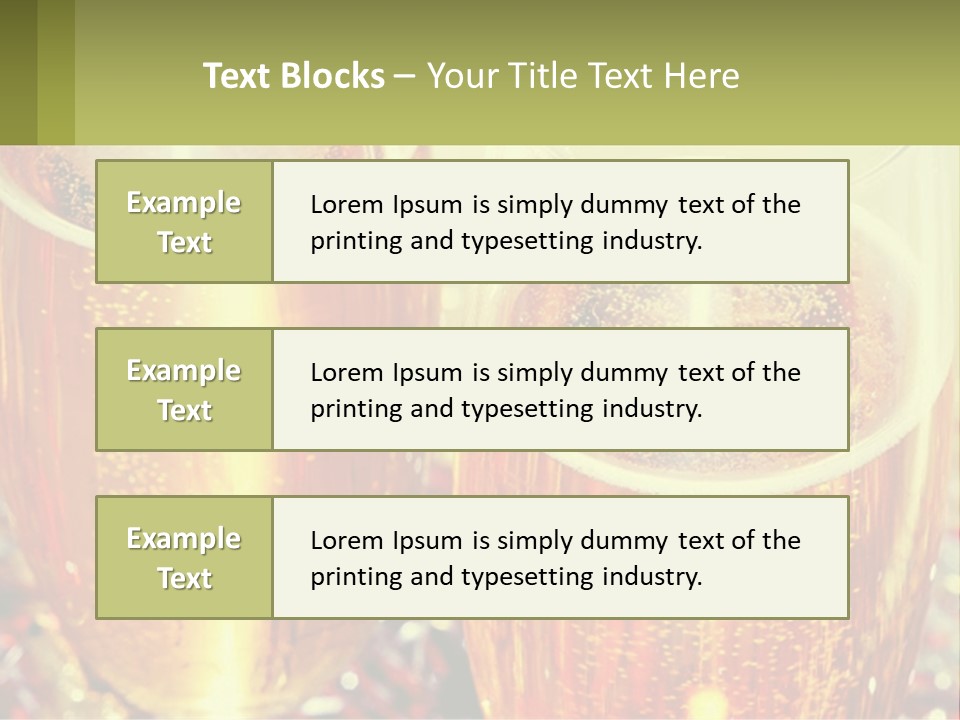 Two Glasses Of Beer With Bubbles On A Table PowerPoint Template