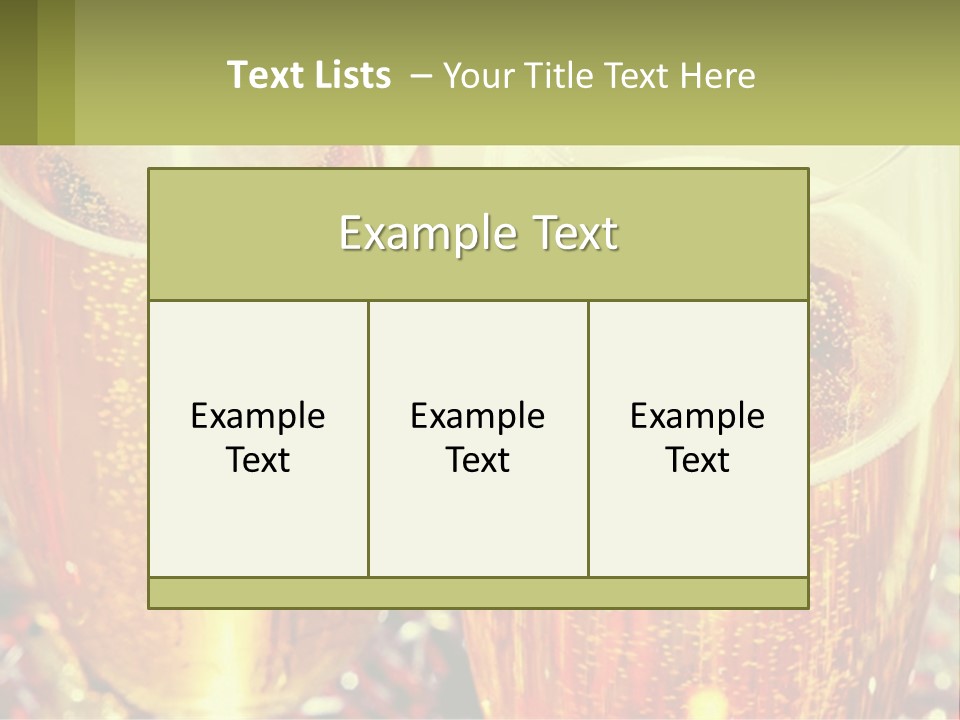 Two Glasses Of Beer With Bubbles On A Table PowerPoint Template