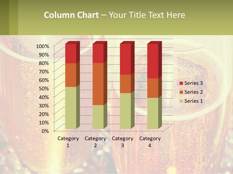Two Glasses Of Beer With Bubbles On A Table PowerPoint Template