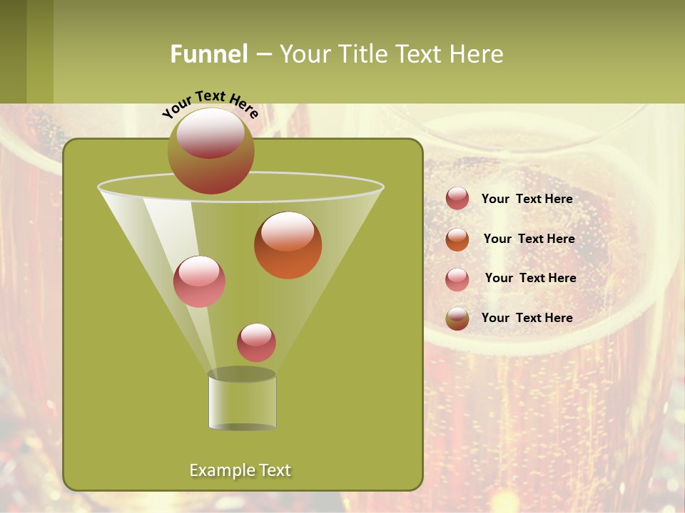 Two Glasses Of Beer With Bubbles On A Table PowerPoint Template