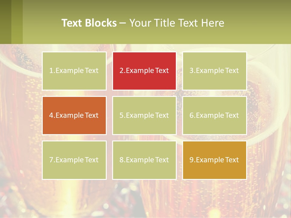 Two Glasses Of Beer With Bubbles On A Table PowerPoint Template