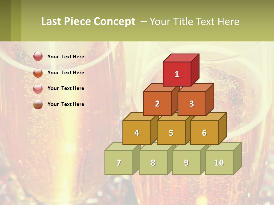 Two Glasses Of Beer With Bubbles On A Table PowerPoint Template