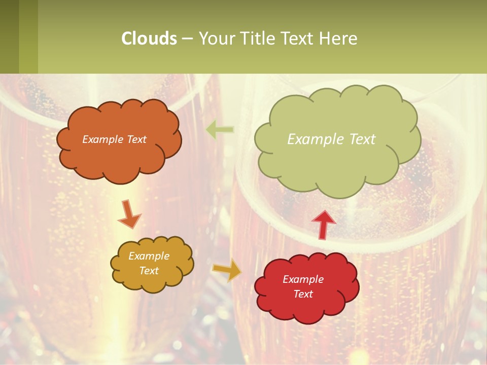 Two Glasses Of Beer With Bubbles On A Table PowerPoint Template