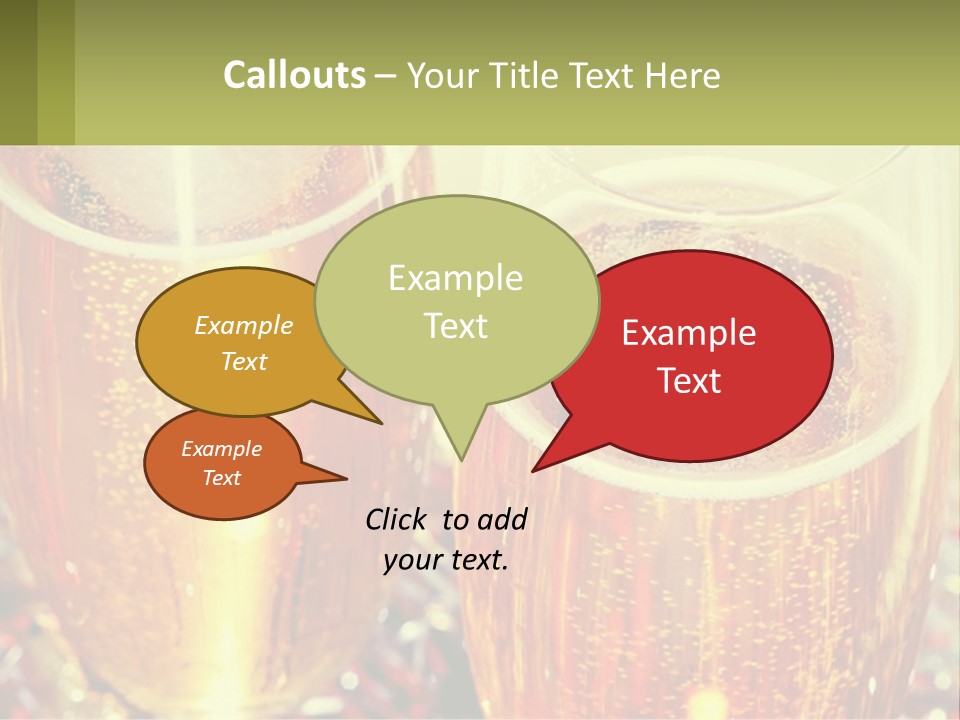 Two Glasses Of Beer With Bubbles On A Table PowerPoint Template
