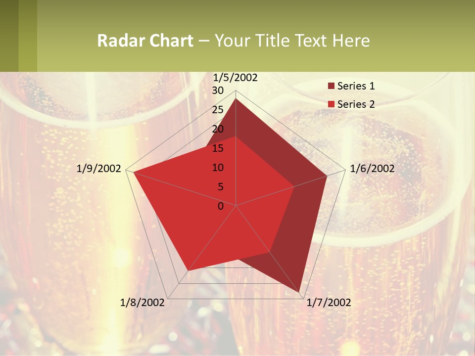 Two Glasses Of Beer With Bubbles On A Table PowerPoint Template