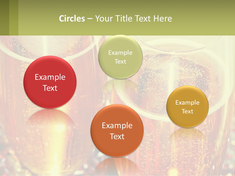 Two Glasses Of Beer With Bubbles On A Table PowerPoint Template