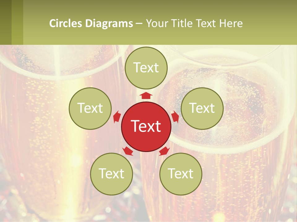 Two Glasses Of Beer With Bubbles On A Table PowerPoint Template