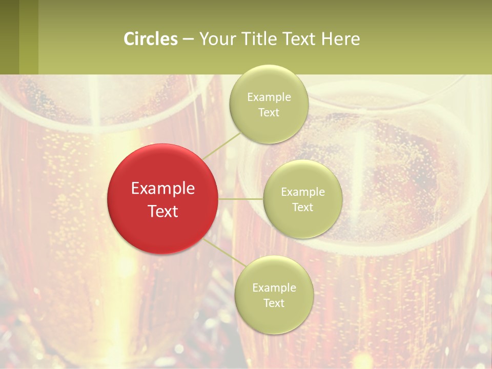 Two Glasses Of Beer With Bubbles On A Table PowerPoint Template