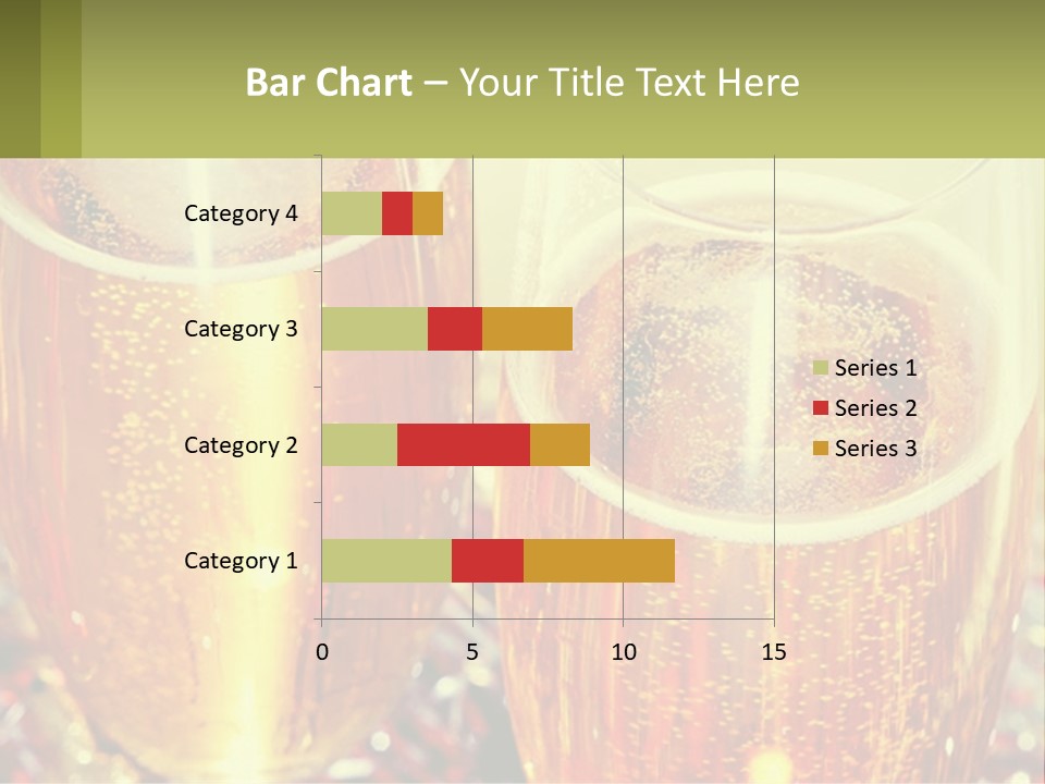 Two Glasses Of Beer With Bubbles On A Table PowerPoint Template