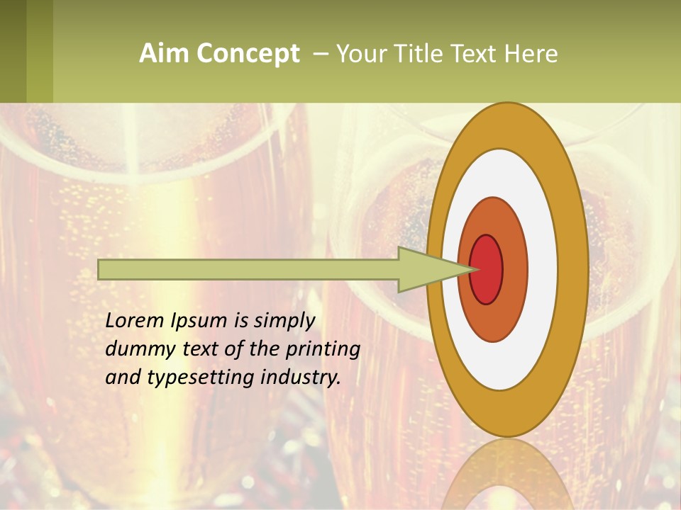 Two Glasses Of Beer With Bubbles On A Table PowerPoint Template