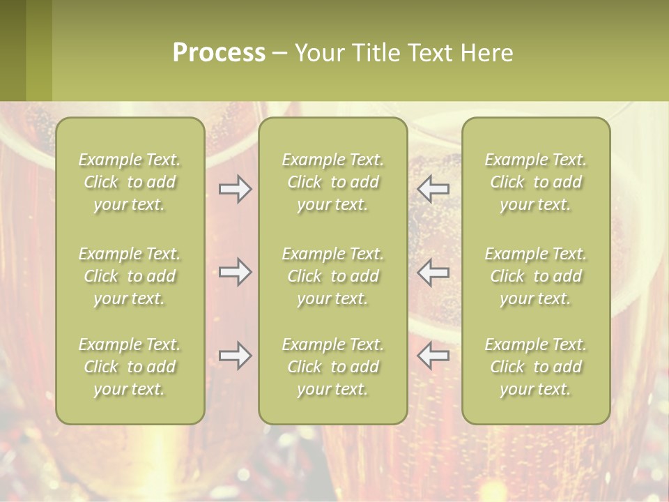 Two Glasses Of Beer With Bubbles On A Table PowerPoint Template