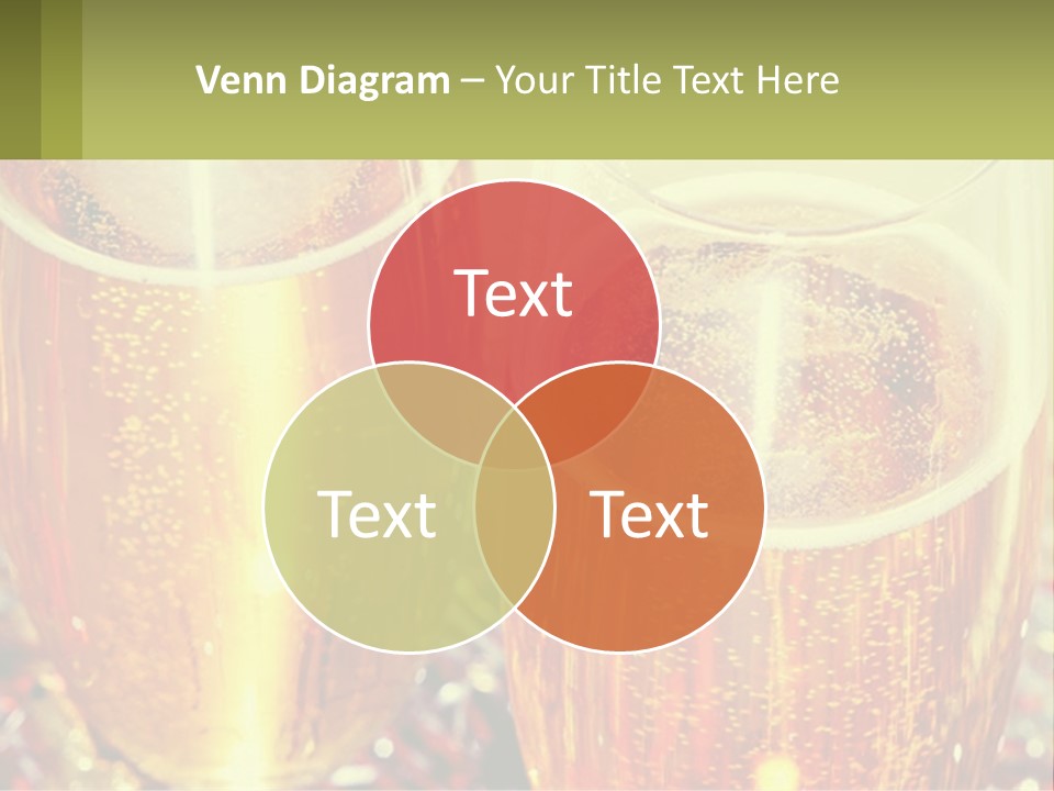 Two Glasses Of Beer With Bubbles On A Table PowerPoint Template