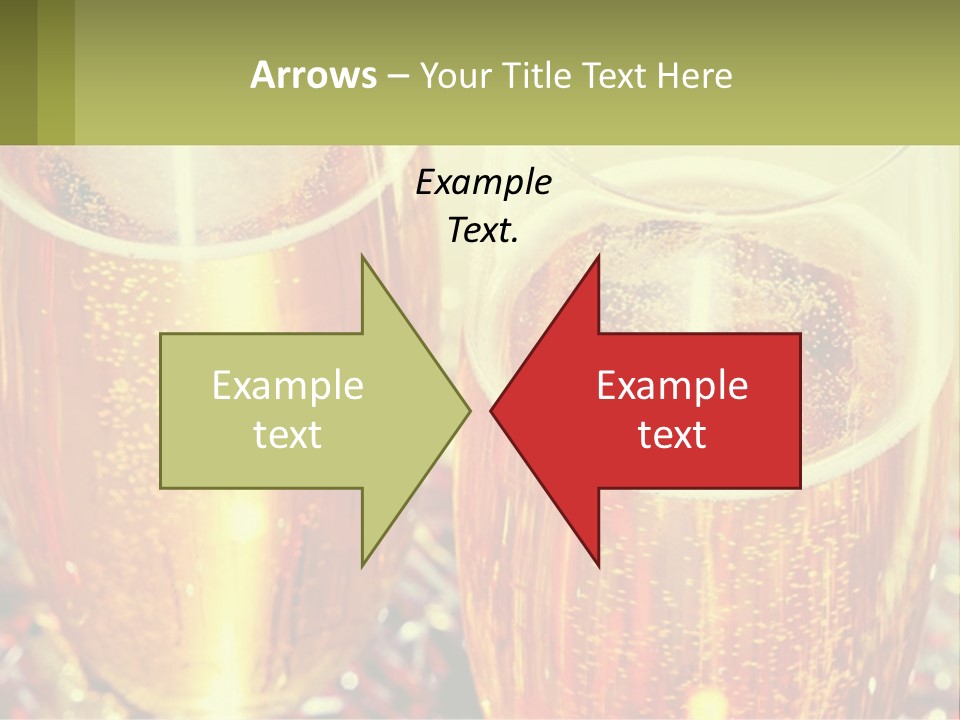 Two Glasses Of Beer With Bubbles On A Table PowerPoint Template