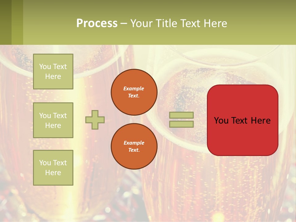 Two Glasses Of Beer With Bubbles On A Table PowerPoint Template