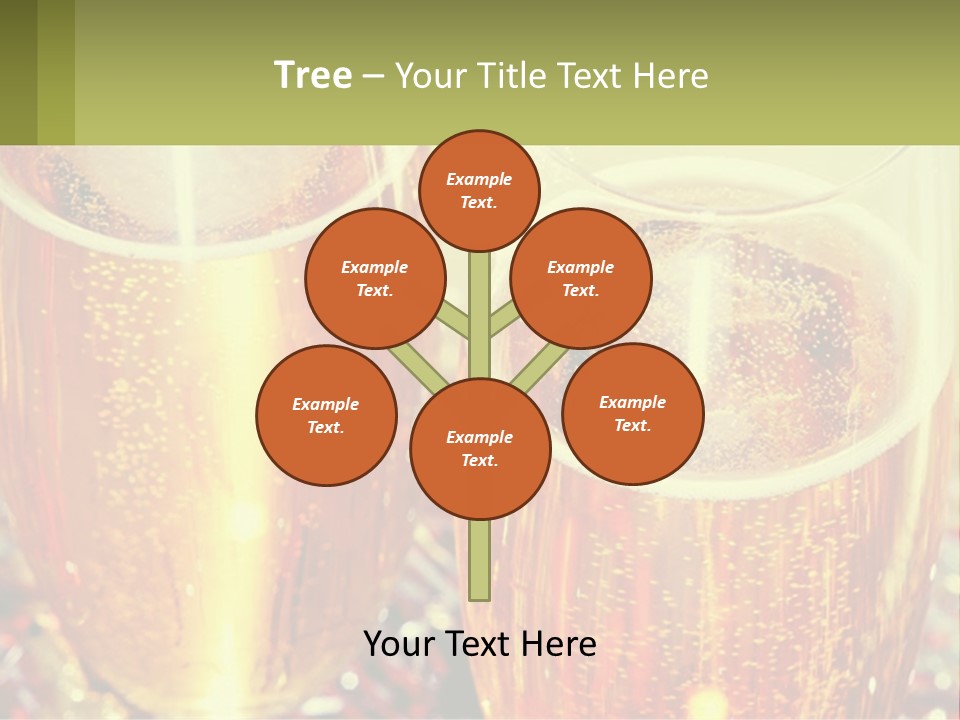 Two Glasses Of Beer With Bubbles On A Table PowerPoint Template