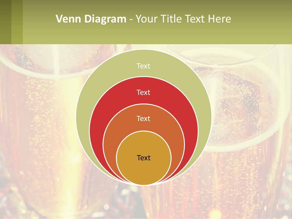 Two Glasses Of Beer With Bubbles On A Table PowerPoint Template