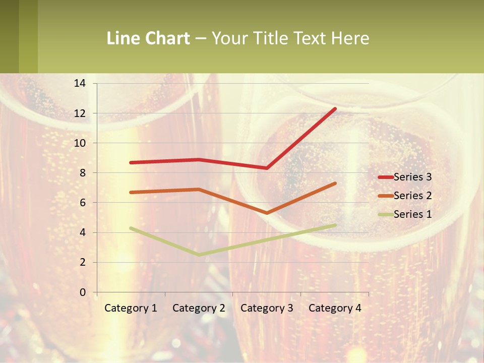 Two Glasses Of Beer With Bubbles On A Table PowerPoint Template