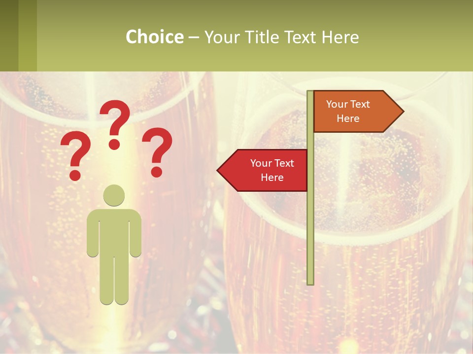 Two Glasses Of Beer With Bubbles On A Table PowerPoint Template