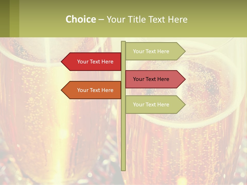 Two Glasses Of Beer With Bubbles On A Table PowerPoint Template