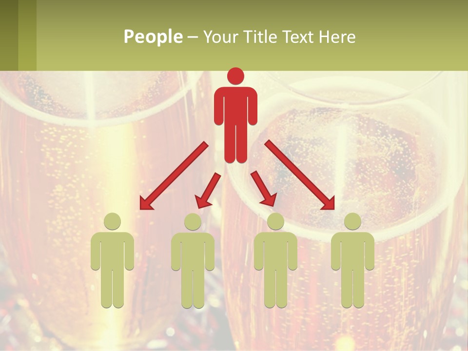 Two Glasses Of Beer With Bubbles On A Table PowerPoint Template