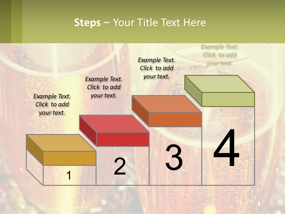 Two Glasses Of Beer With Bubbles On A Table PowerPoint Template