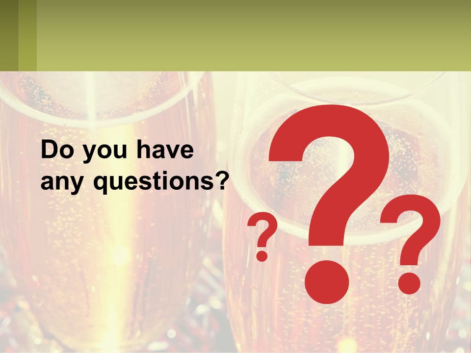 Two Glasses Of Beer With Bubbles On A Table PowerPoint Template