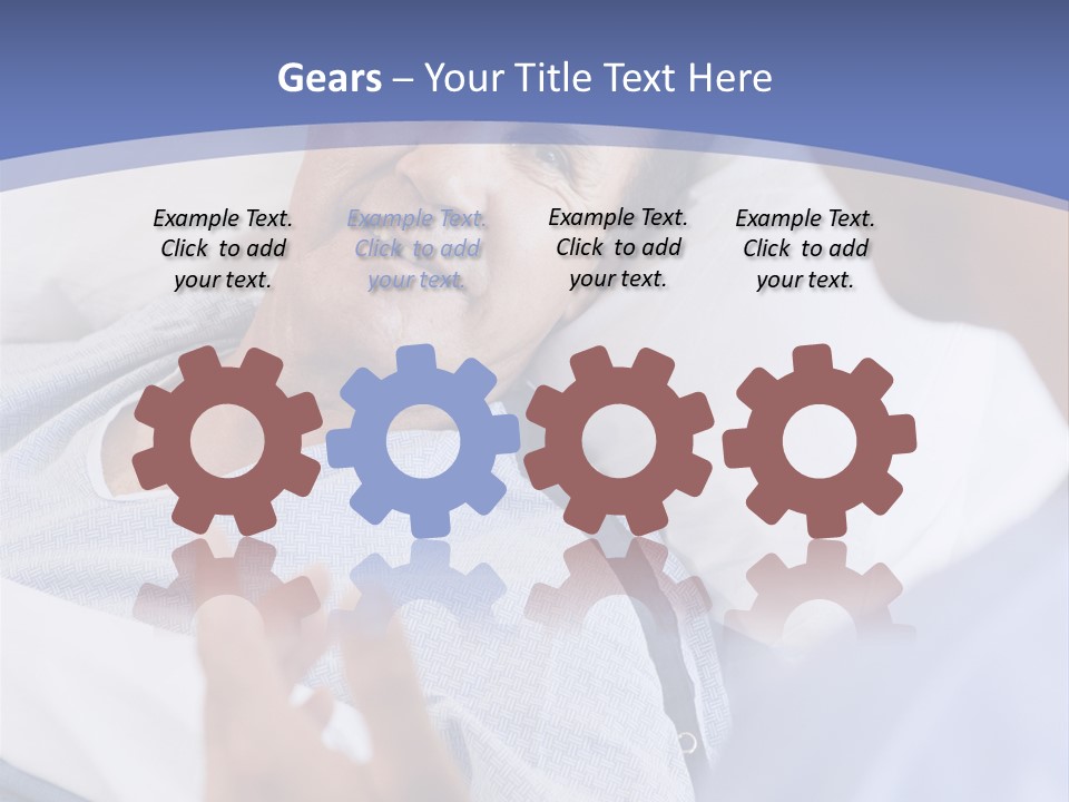 A Man Talking To A Woman In A Hospital Bed PowerPoint Template