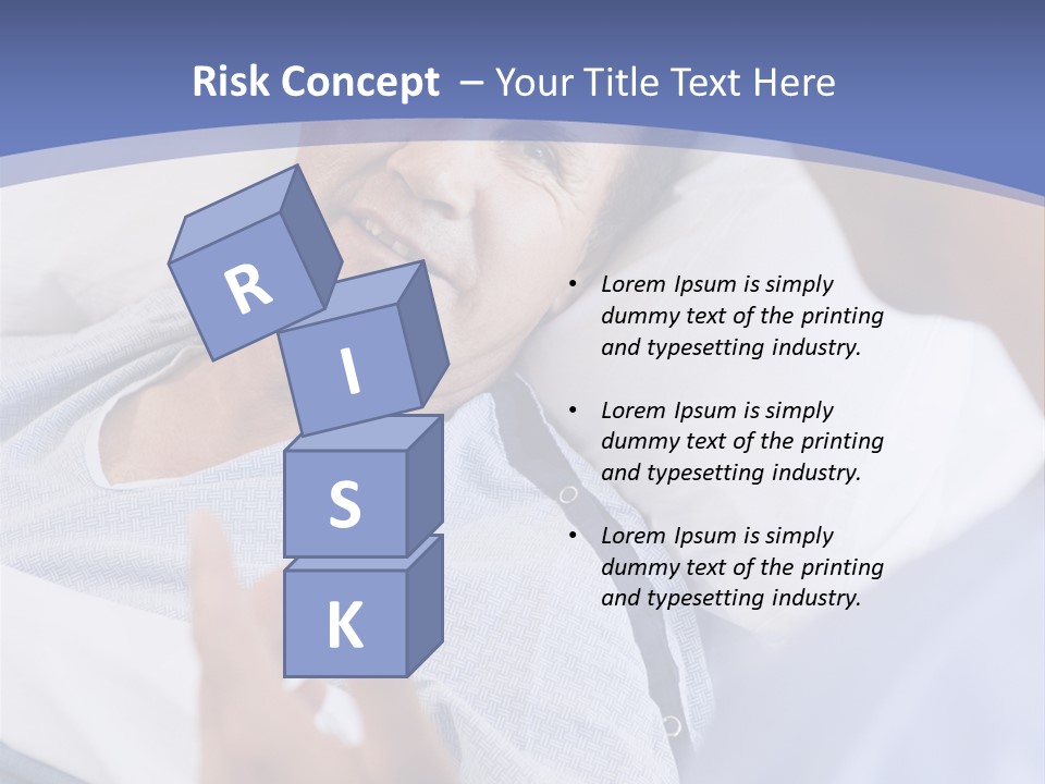 A Man Talking To A Woman In A Hospital Bed PowerPoint Template