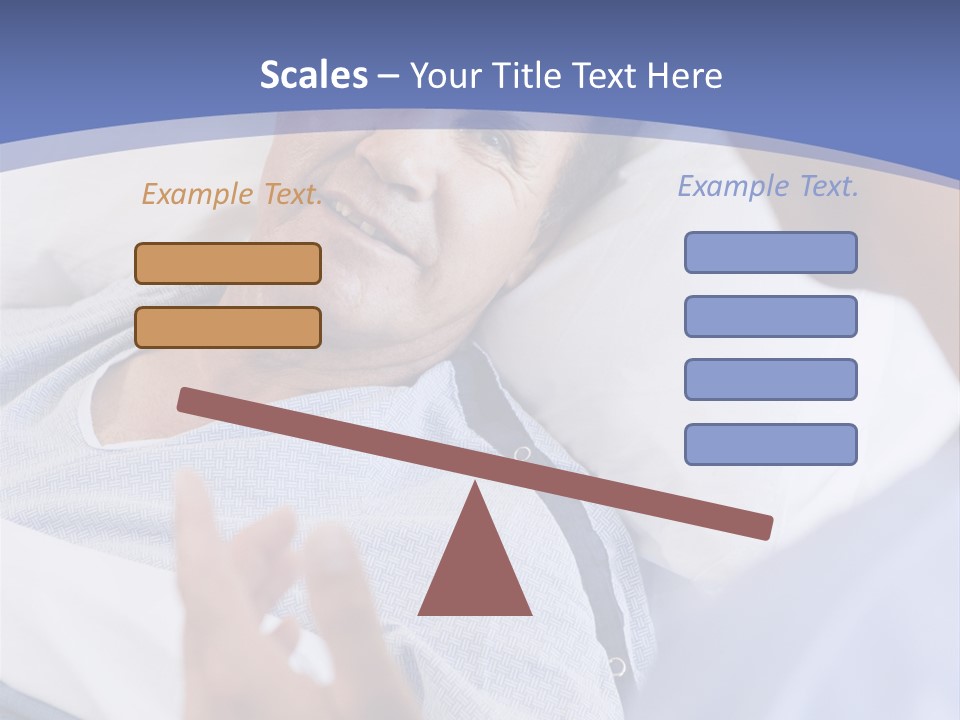 A Man Talking To A Woman In A Hospital Bed PowerPoint Template