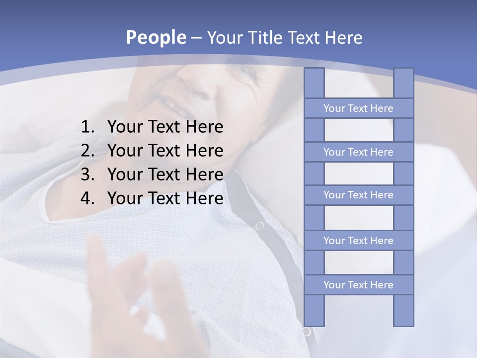 A Man Talking To A Woman In A Hospital Bed PowerPoint Template