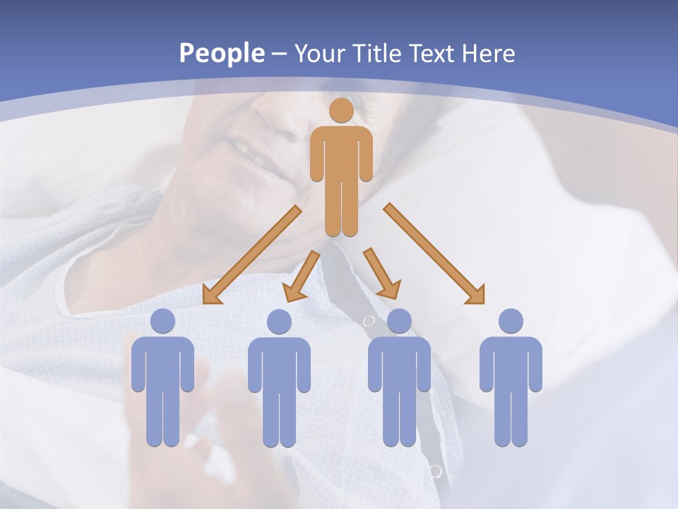 A Man Talking To A Woman In A Hospital Bed PowerPoint Template