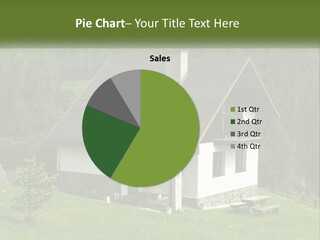 A House In The Middle Of A Field With Trees In The Background PowerPoint Template