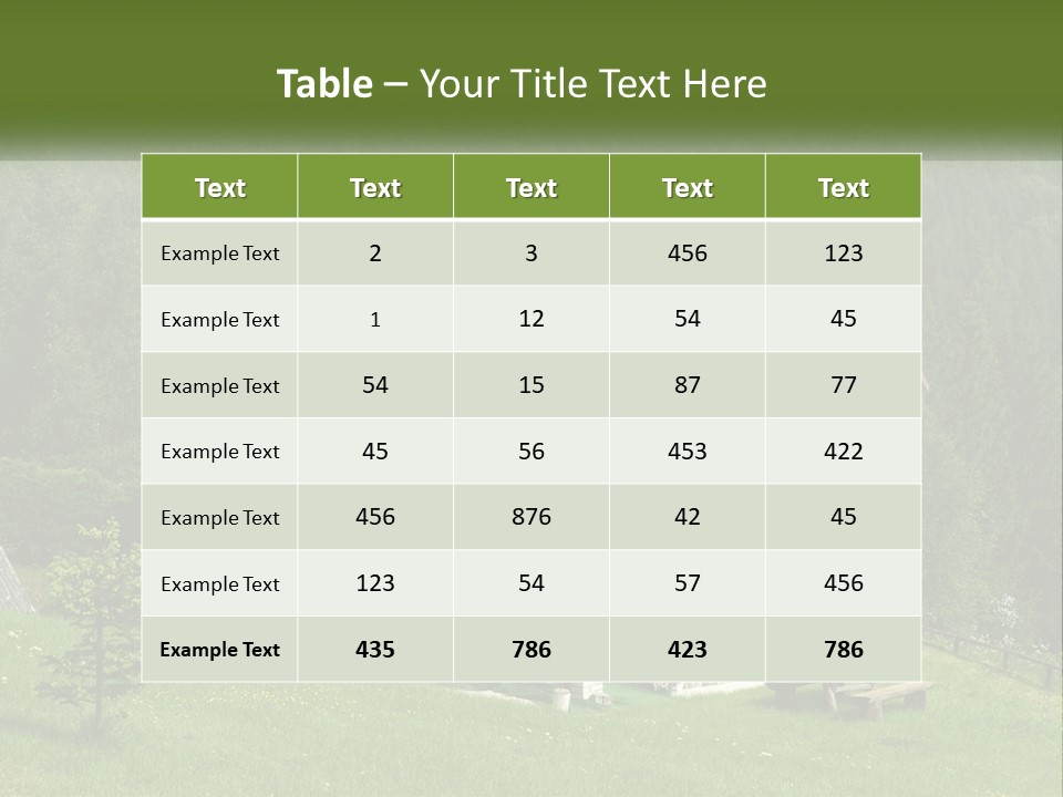 A House In The Middle Of A Field With Trees In The Background PowerPoint Template