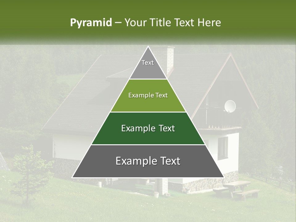 A House In The Middle Of A Field With Trees In The Background PowerPoint Template