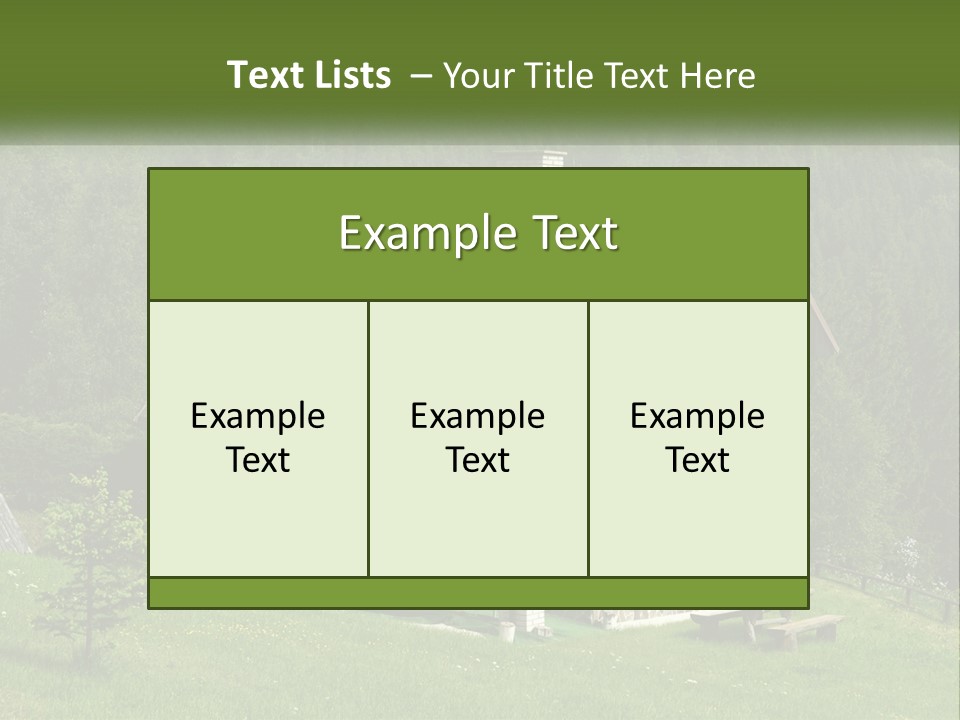 A House In The Middle Of A Field With Trees In The Background PowerPoint Template
