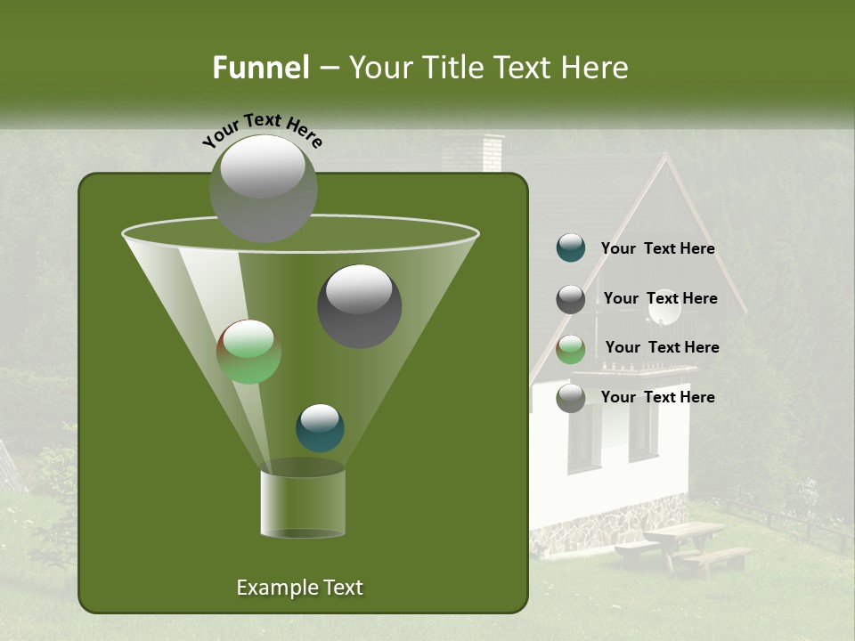 A House In The Middle Of A Field With Trees In The Background PowerPoint Template