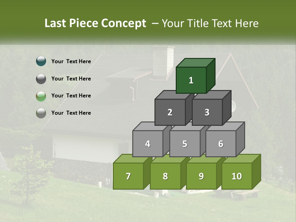 A House In The Middle Of A Field With Trees In The Background PowerPoint Template