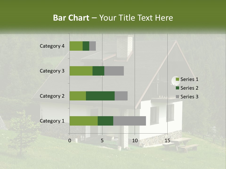 A House In The Middle Of A Field With Trees In The Background PowerPoint Template