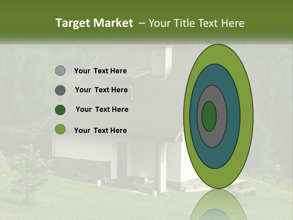 A House In The Middle Of A Field With Trees In The Background PowerPoint Template