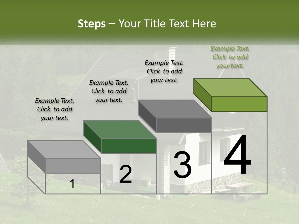 A House In The Middle Of A Field With Trees In The Background PowerPoint Template